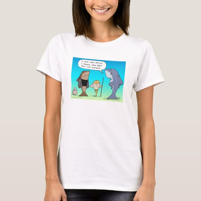 Shark Fin och Ray White T-Shirt (Framsida)