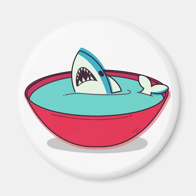 Shark Fin Soppa Magnet (Framsidan)