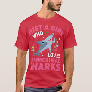 Shark Fish Älskare är bara en flicka som Kärlek Ha T Shirt