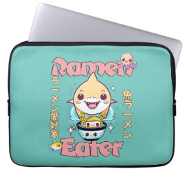 Shark Fish Ramen Eater - Asian food Älskare! Laptop Fodral