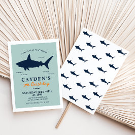 Shark födelsedagsfest inbjudan