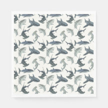 Shark Födelsedagsfest Napkins | Beach Klubb Sharks