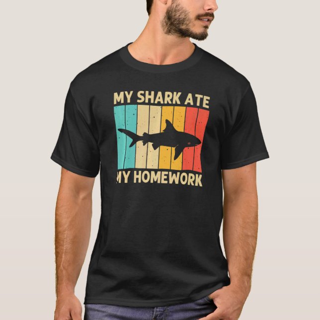 Shark For Kids Boys Hammerhead Tiger Sharks T Shirt (Framsida)