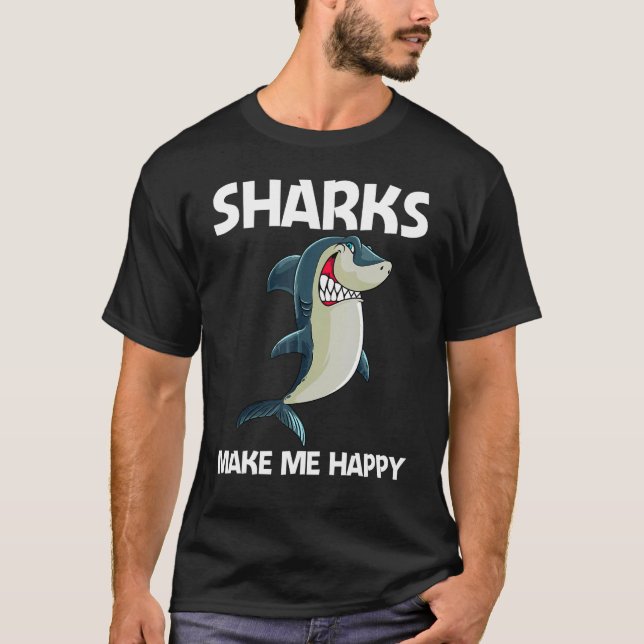 Shark For Men Women White Shark  1 T Shirt (Framsida)