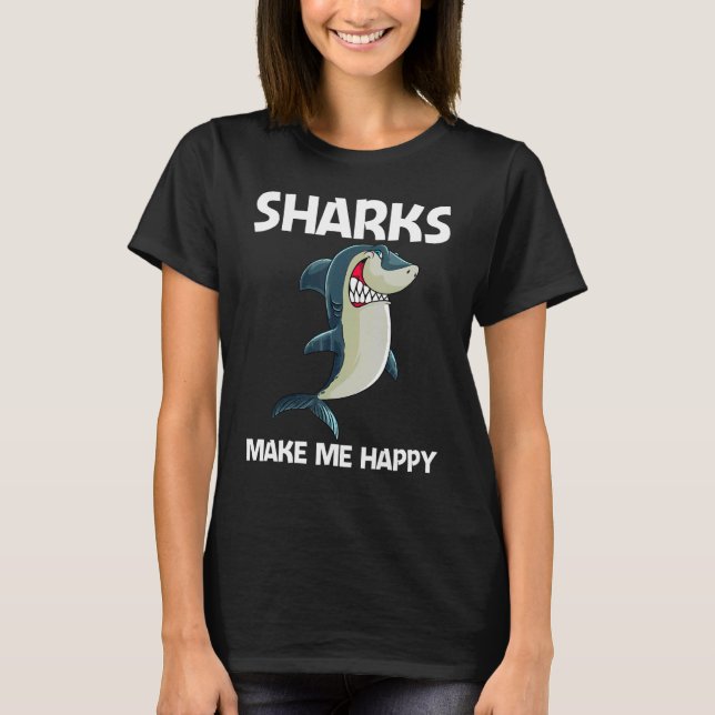 Shark For Men Women White Shark  1 T Shirt (Framsida)