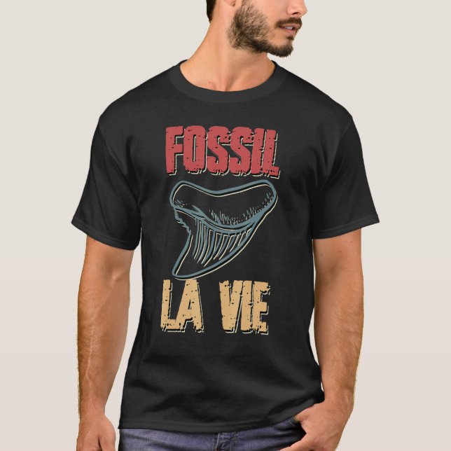 Shark Fossil Tooth Hunter 3 T Shirt (Framsida)
