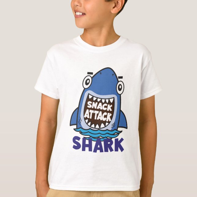 Shark Funny Cute T Shirt (Framsida)