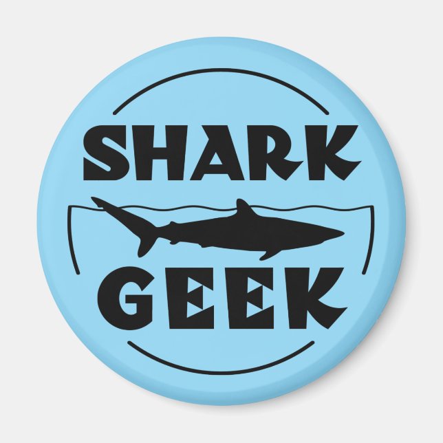 Shark Geek Design for Shark Älskare Magnet (Framsidan)