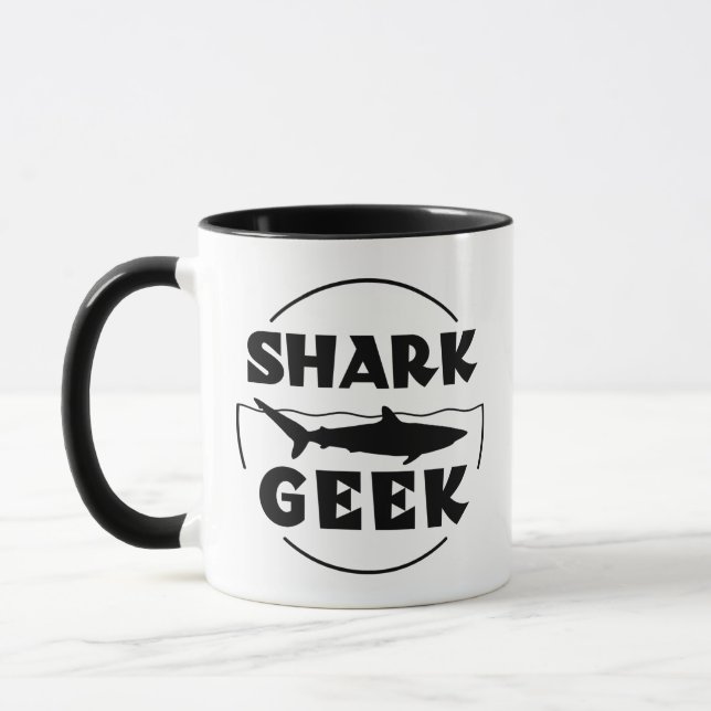 Shark Geek Design for Shark Älskare Mugg (Vänster)