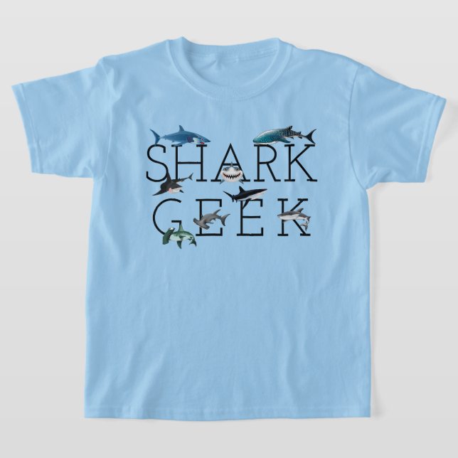 Shark Geek T Shirt (Laydown)