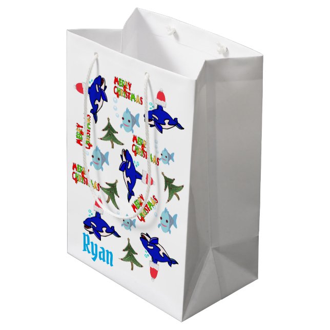 Shark God jul Gift Bags (Baksidan Vinklad)