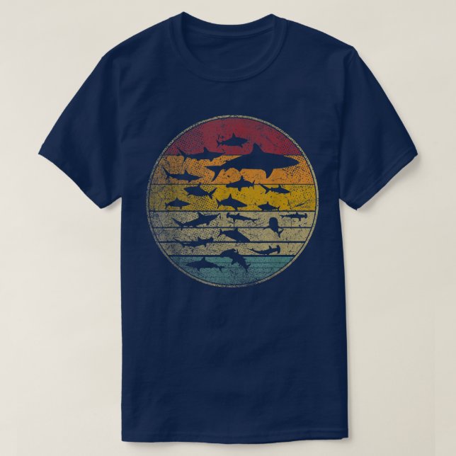 Shark, Great White, Hammer Head, Bull, Tiger70s Gi T Shirt (Design framsida)