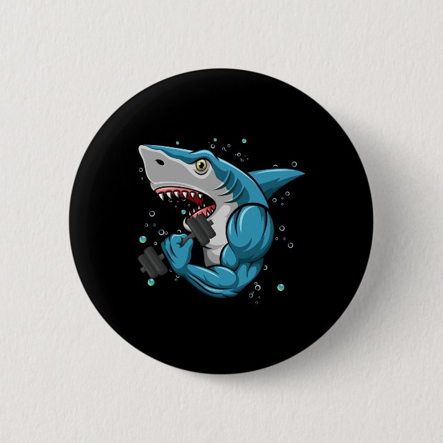 Shark Gym Powerlift Weightlyftande Bodybuilding Knapp (Framsida)