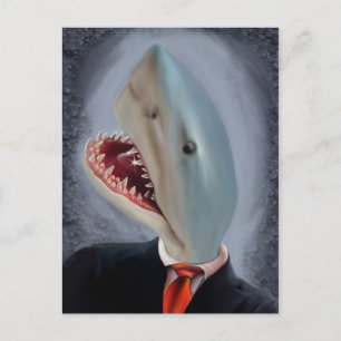 Shark Head Postcard Vykort