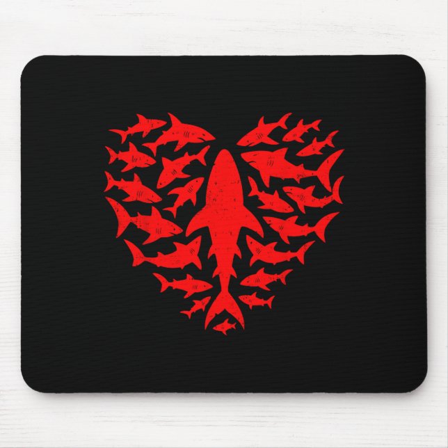 Shark Heart Ocean Funny Valentines Day Men Women K Musmatta (Framsidan)