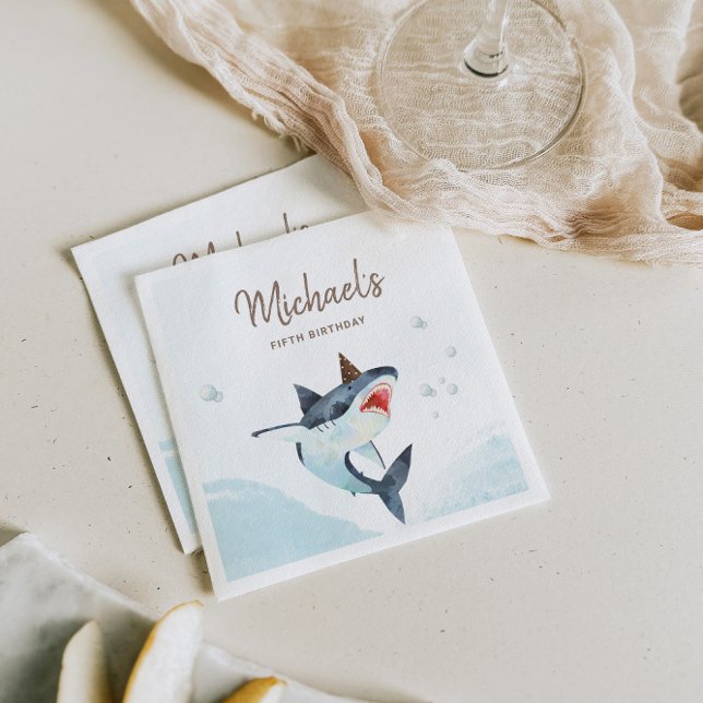 Shark Jaw-some-inbjudan Pappersservett (Skapare uppladdad)