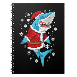 Shark jul Gift Boys Kids Santa Sharkmas Julafton Anteckningsbok