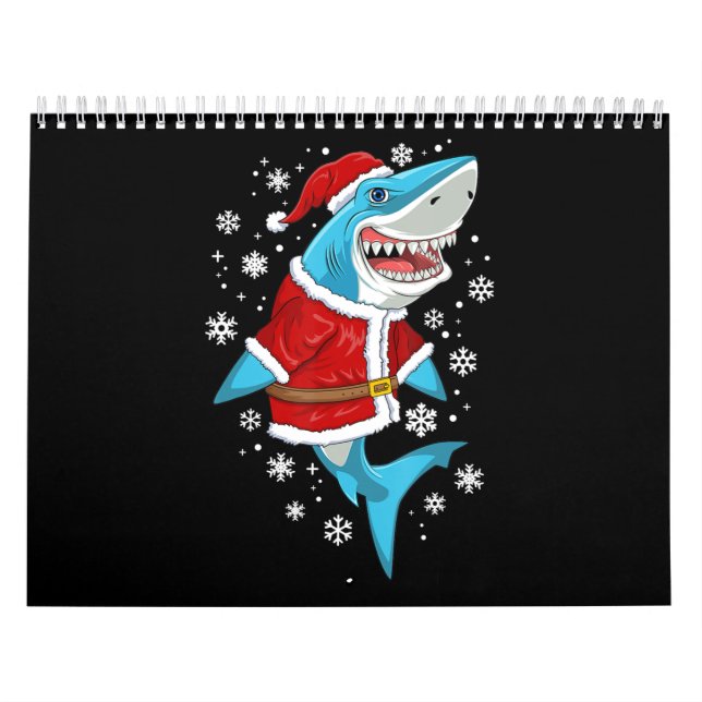 Shark jul Gift Boys Kids Santa Sharkmas Julafton Kalender (Omslag)