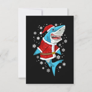 Shark jul Gift Boys Kids Santa Sharkmas Julafton Tack Kort