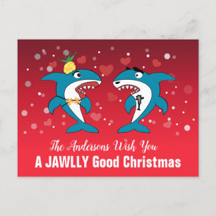 Shark-jul Helg Vykort