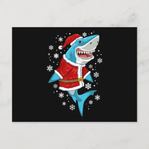 Shark jul-presenter för jultomten vykort