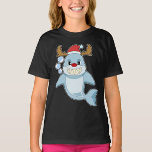 Shark jul Reindeer T Shirt