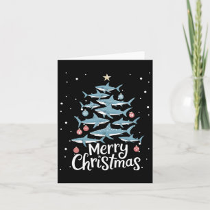 Shark Julafton Träd Sharks Julgran Merry Dogmas Kort