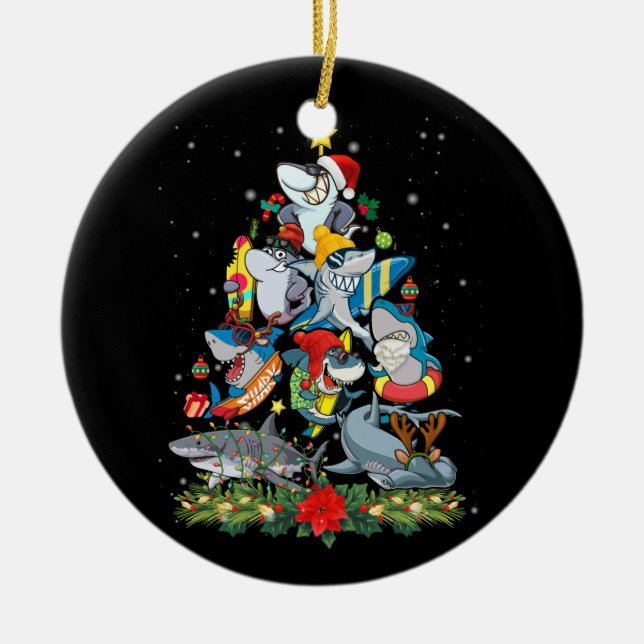 Shark Julgran Ornament Shark Älskare (Framsidan)