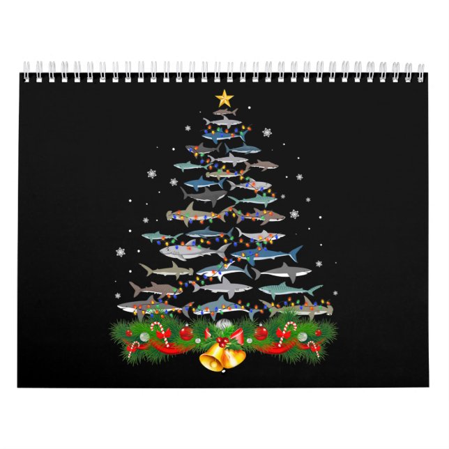 Shark Julgran Shark Älskare-gåvor Kalender (Omslag)