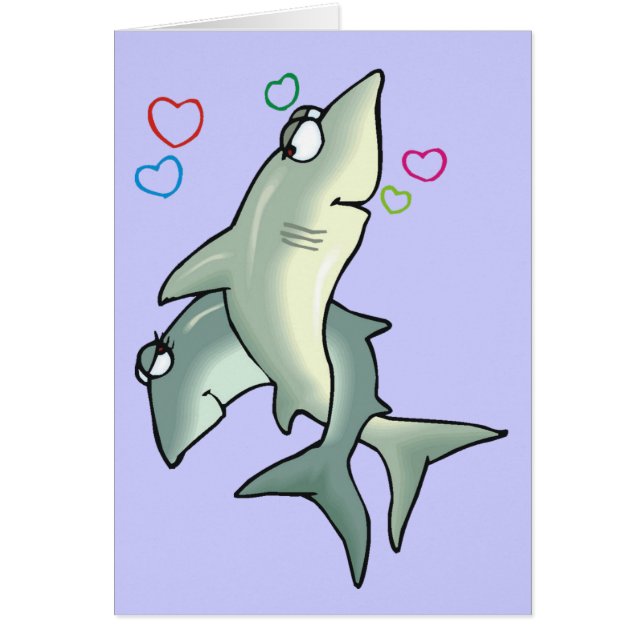 Shark Kärlek Card Hälsningskort (Framsidan)