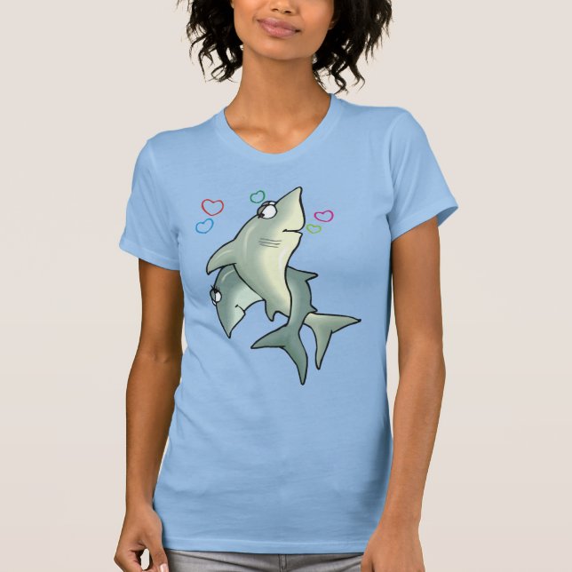 Shark Kärlek T-Shirt (Framsida)