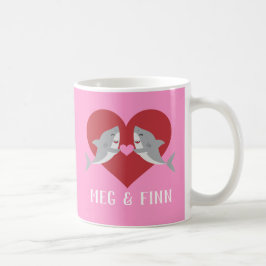 Shark Kärlek Valentine Kaffemugg