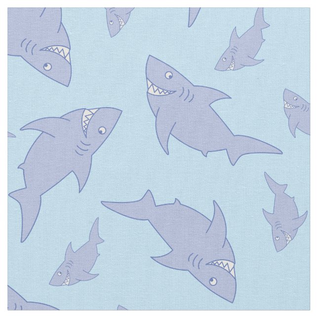 Shark Kid Baby Nursery Decor Cute Tyg (Närbild)