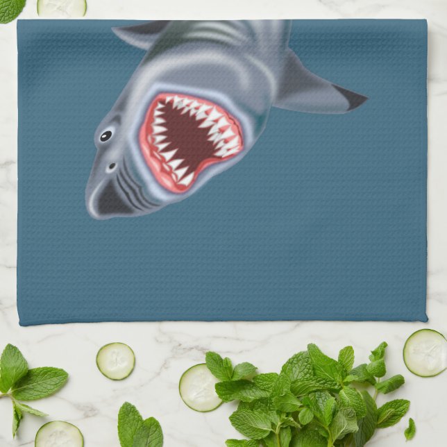Shark Kitchen Towel Anpassningsbar Färg Kökshandduk (Vikta)