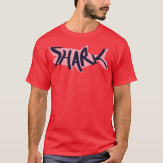 Shark Lettering på Shark Silhouette T Shirt