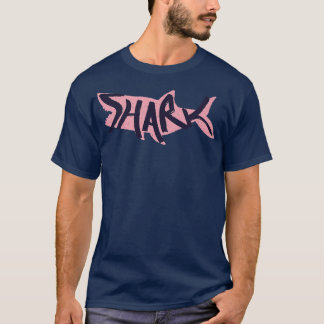 Shark Lettering på Shark Silhouette T Shirt