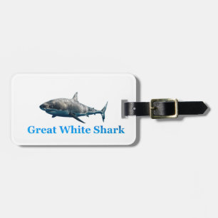 Shark-Märkre-läderbild Bagagebricka