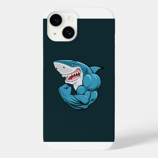 "Shark Mode On – Fierce Ocean Predator Phone Case" (Baksida)