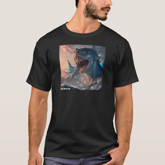 Shark Monster av Juan Cabana T Shirt (Framsida)