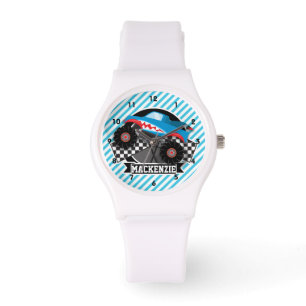 Shark Monster Lastbil; Kontrollerad Flagga; Blue R Armbandsur