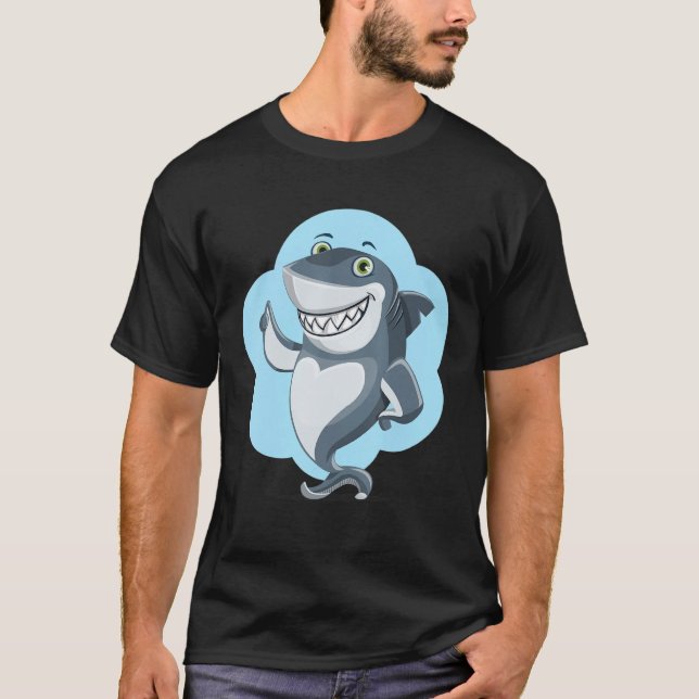 Shark Motif Boys Shark T Shirt (Framsida)