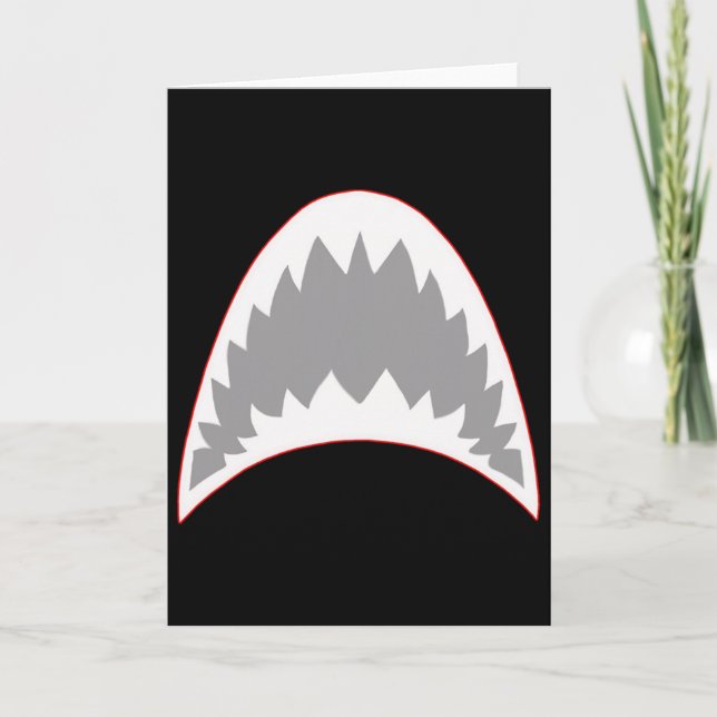 Shark Mouth Jaw Lazy Easy Costume for Halloween Pa Kort (Framsida)