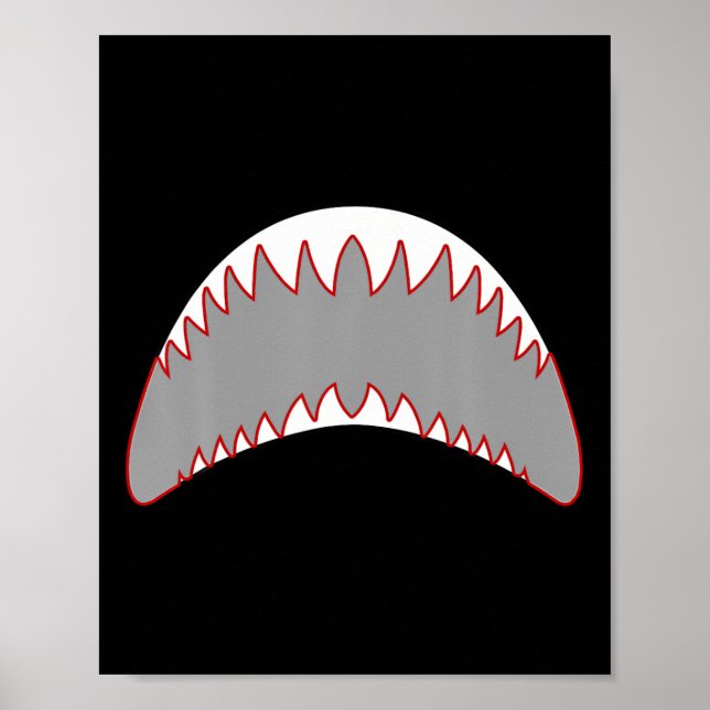 Shark Mouth Jaw Lazy Easy Costume for Halloween Pa Poster (Framsidan)