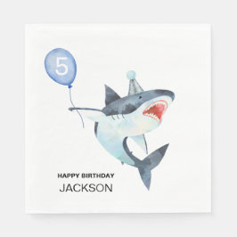 Shark Napkins - redigerbart nummer - dagservetter Pappersservett