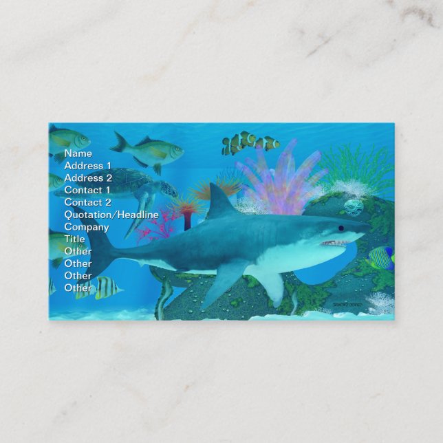 Shark Ocean Reef Visitkort (Framsida)