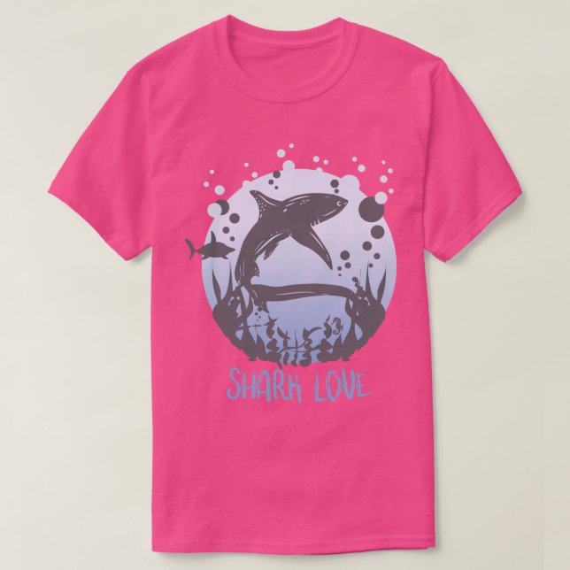 Shark Ord Environmentalists Shark Kärlek T Shirt (Design framsida)