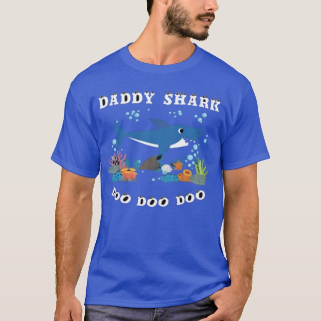Shark pappa Fars dag Gift T Shirt (Framsida)