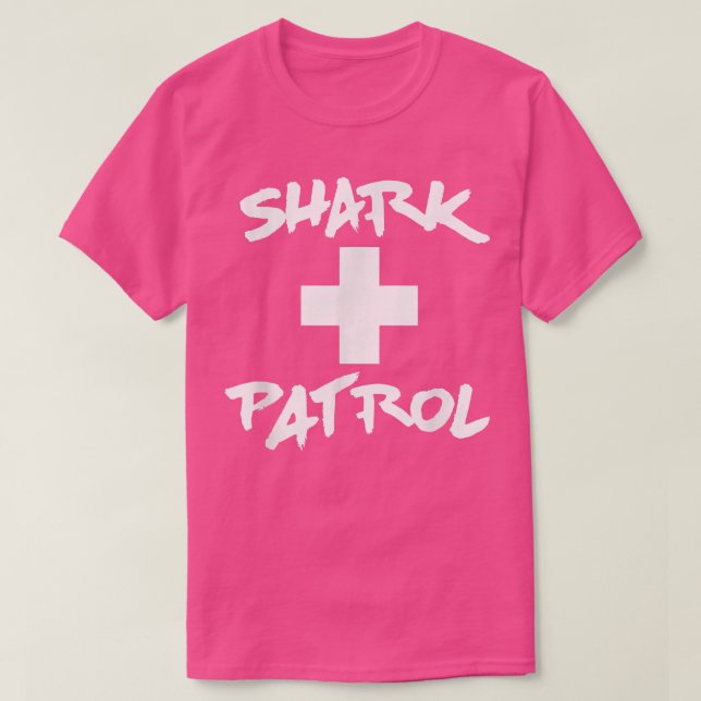 Shark Patrol Beach T Shirt (Design framsida)