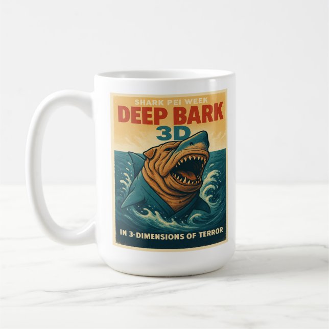 Shark Pei Week: Deep Bark 3D Kaffemugg (Vänster)