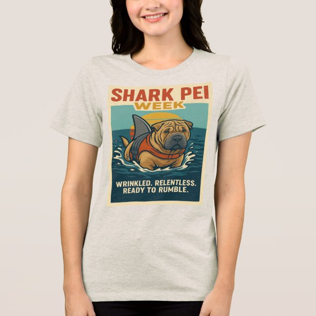 Shark Pei Week: Redo till Rumble T Shirt (Framsida)
